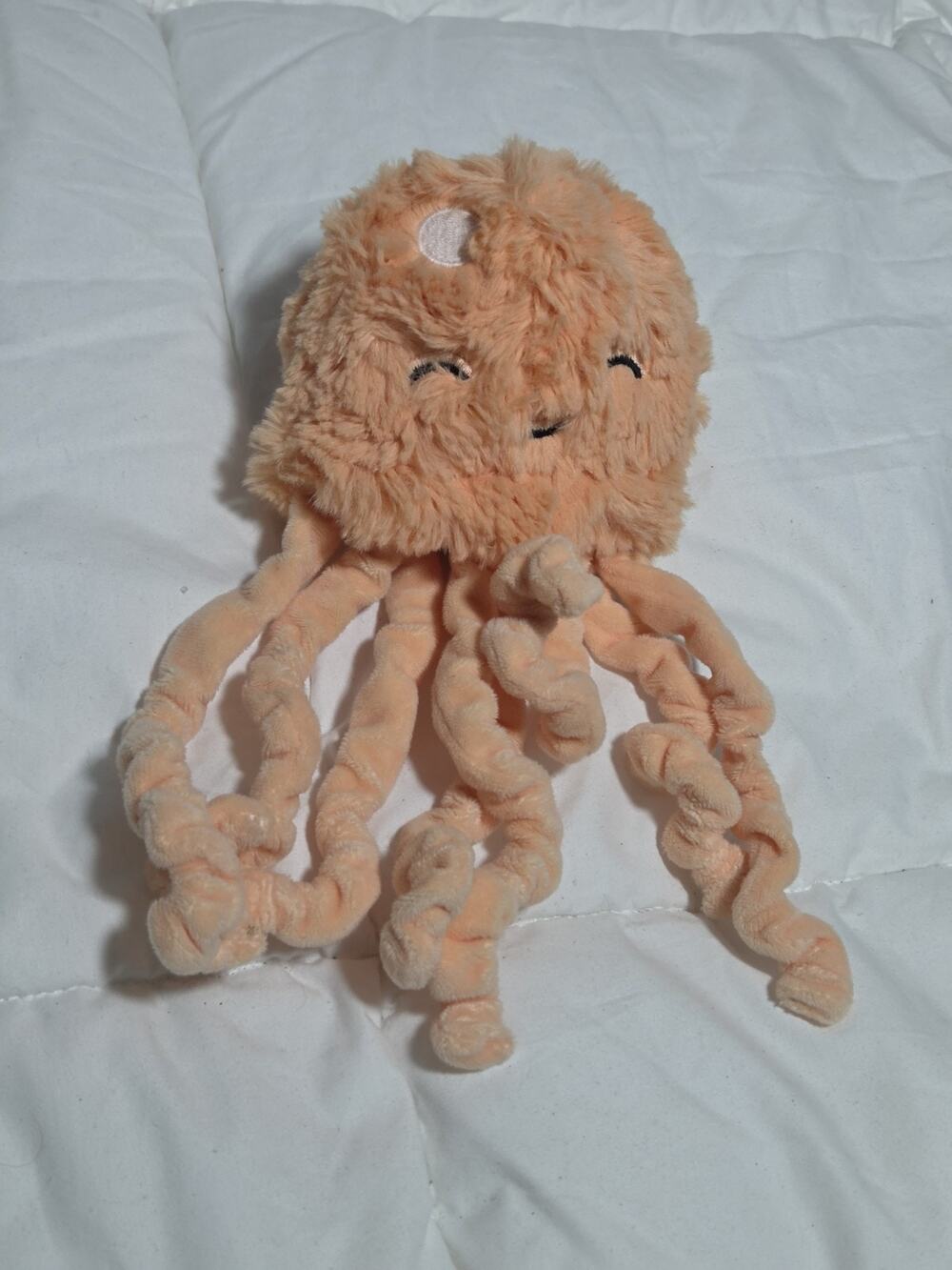 Slumberkins Mini Jellyfish Soft Stuffed Peach Retired Discontinued Nursery Deco